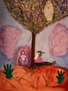 4MI-3771-231-BUDDHA,OWL,CAM 18in.X24in.,-Acrylic-on-Canvas-Panel